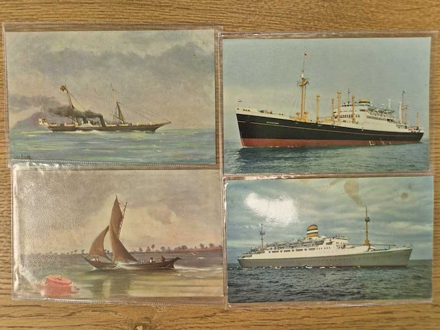Antieke boten / schepen, ansichtkaarten - afbeelding 4 van  25