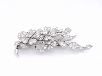 Antieke broche met diamanten 12.00 carat - afbeelding 3 van  11