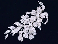 Antieke broche met diamanten 12.00 carat