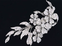 Antieke broche met diamanten 12.00 carat - afbeelding 6 van  11