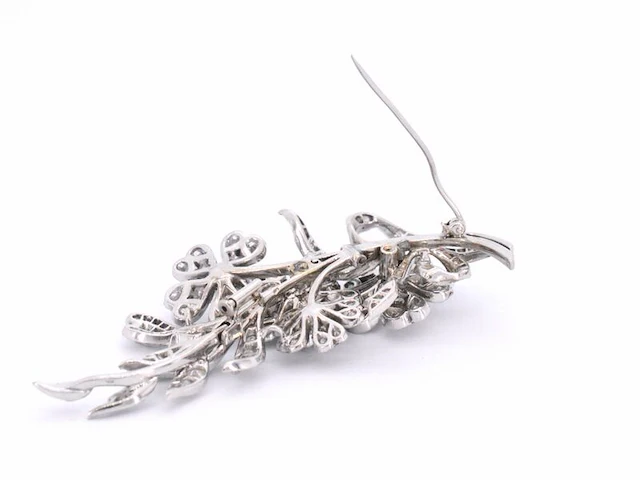 Antieke broche met diamanten 12.00 carat - afbeelding 9 van  11