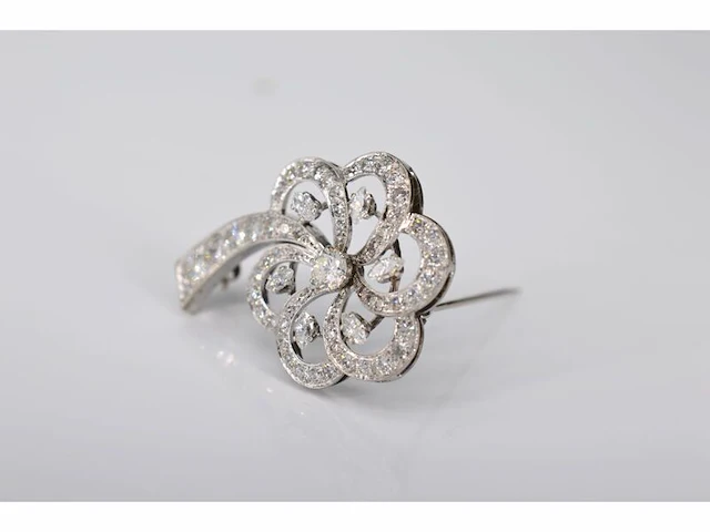 Antieke broche met diamanten - afbeelding 2 van  7