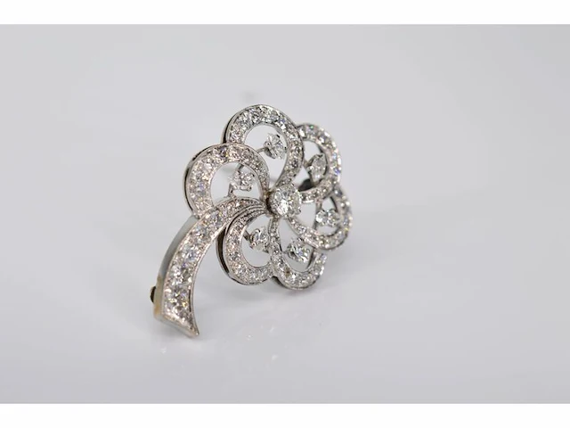 Antieke broche met diamanten - afbeelding 3 van  7
