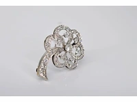 Antieke broche met diamanten - afbeelding 3 van  7