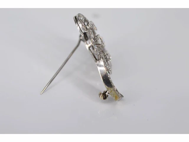 Antieke broche met diamanten - afbeelding 5 van  7