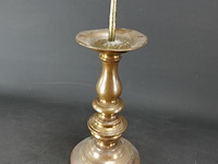 Antieke brons/messing penkandelaar - afbeelding 2 van  5