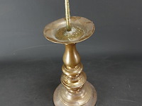 Antieke brons/messing penkandelaar - afbeelding 3 van  5