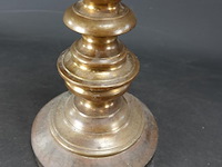 Antieke brons/messing penkandelaar - afbeelding 4 van  5