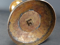 Antieke brons/messing penkandelaar - afbeelding 5 van  5