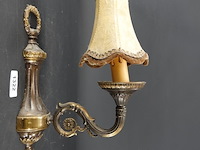 Antieke brons/messing wandkandelaar - afbeelding 1 van  5