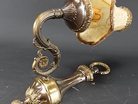 Antieke brons/messing wandkandelaar - afbeelding 3 van  5