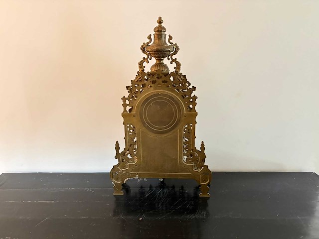 Antieke bronzen tafelklok - afbeelding 8 van  9