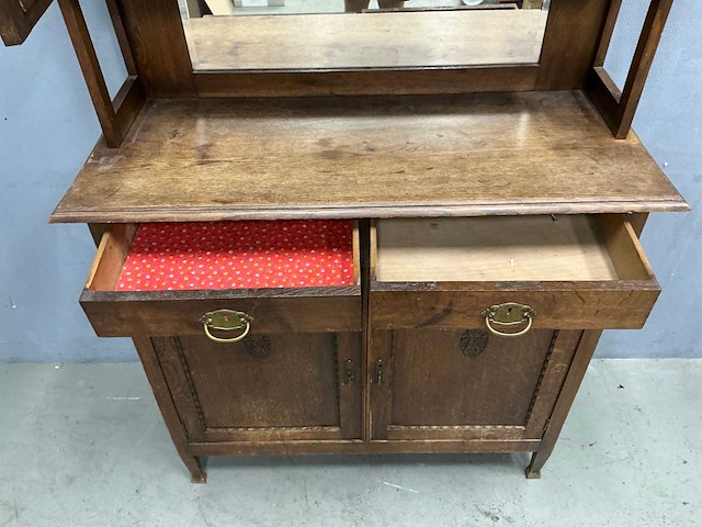 Antieke buffetkast 44x110x786 cm met tafel 140x94x44,5 cm - afbeelding 6 van  15