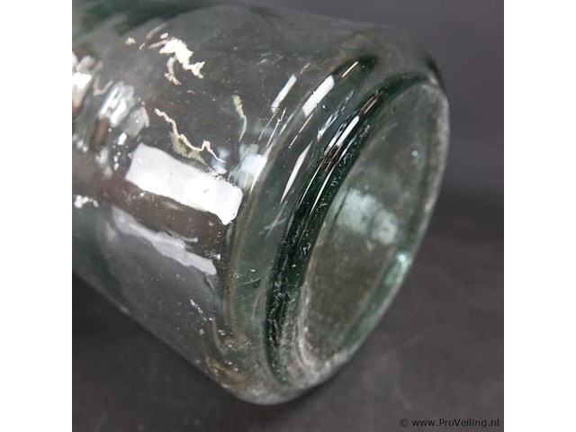 Antieke dikglazen pot met kurk - afbeelding 5 van  5
