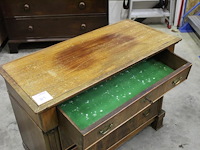 Antieke drieladenkast. afmeting 101,5 x 48 cm. hoogte 76,5 cm. - afbeelding 3 van  4