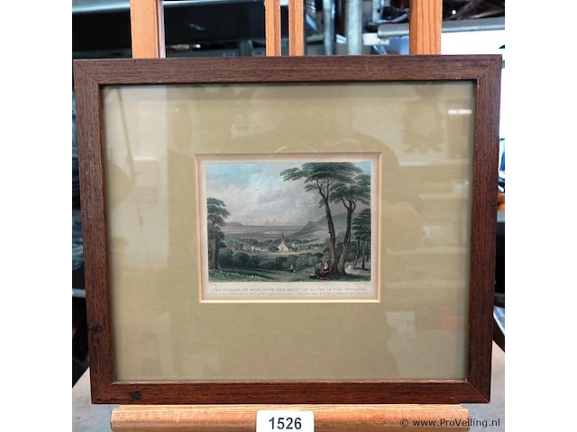 Antieke druk beek/elten - afbeelding 1 van  5