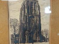 Antieke druk de oldehove te leeuwarden - afbeelding 2 van  5