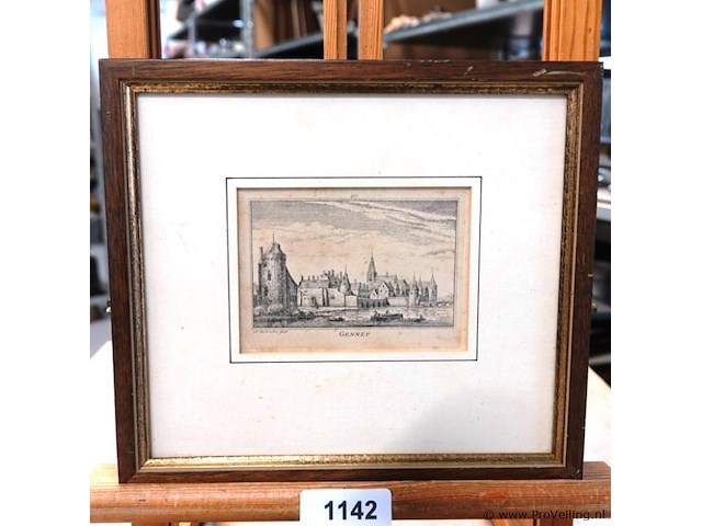 Antieke druk gennip - afbeelding 1 van  5