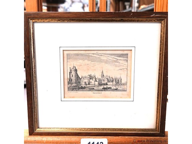 Antieke druk gennip - afbeelding 2 van  5