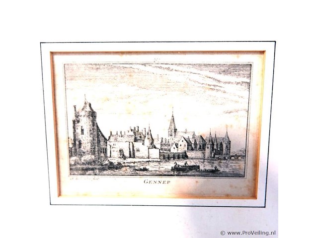 Antieke druk gennip - afbeelding 3 van  5