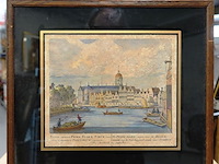 Antieke druk gezigt op amsterdam - afbeelding 2 van  5