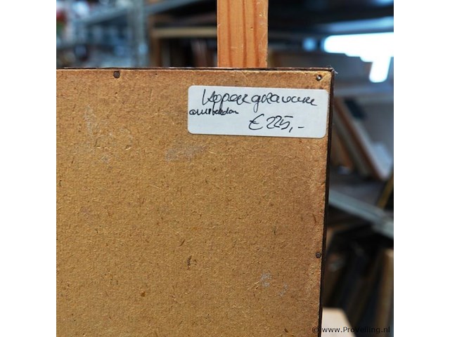 Antieke druk gezigt op amsterdam - afbeelding 5 van  5