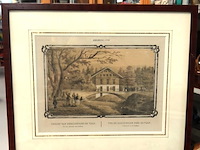 Antieke druk gezigt van beekhuizen bij velp - afbeelding 1 van  5