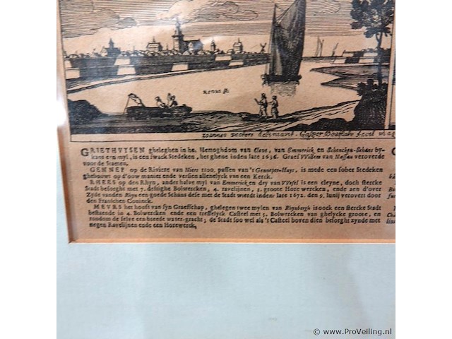 Antieke druk griethuisen - afbeelding 3 van  5