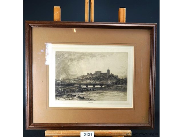 Antieke druk lancaster - afbeelding 1 van  5