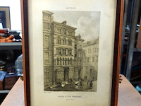 Antieke druk maison en style renaissance (aue du pont) - afbeelding 1 van  5