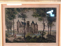 Antieke druk muiden, het slot - afbeelding 2 van  5