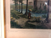 Antieke druk muiden, het slot - afbeelding 4 van  5