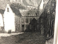 Antieke druk oude kerk te delft - afbeelding 3 van  5