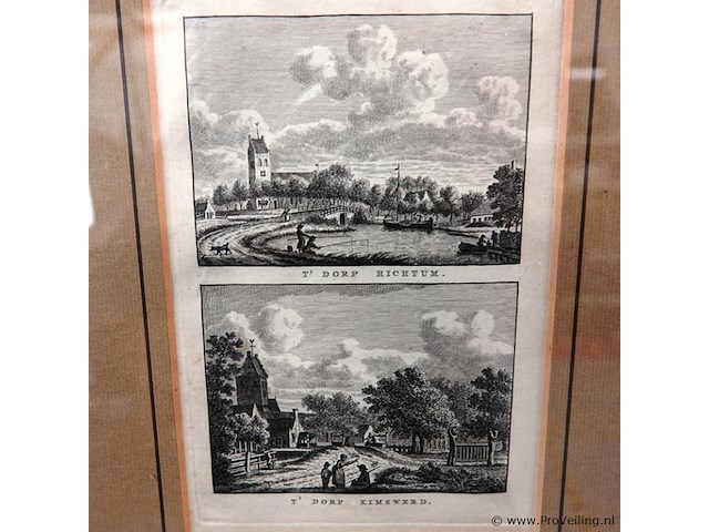 Antieke dubbelets t' dorp hichtum en t'dorp kimsweerd - afbeelding 2 van  5