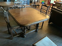 Antieke eethoek met 4 stoelen - afbeelding 3 van  3