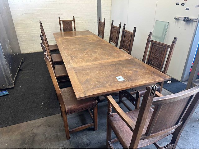Antieke eetkamertafel - afbeelding 1 van  8