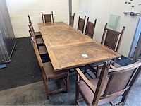 Antieke eetkamertafel - afbeelding 1 van  8