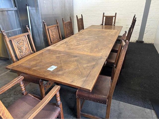 Antieke eetkamertafel - afbeelding 2 van  8