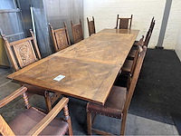 Antieke eetkamertafel - afbeelding 2 van  8