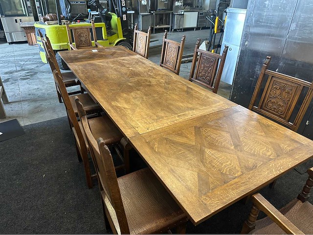 Antieke eetkamertafel - afbeelding 3 van  8