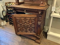 Antieke eiken beeldenkast - afbeelding 4 van  4