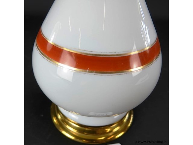 Antieke (eind 19de eeuw) opaline lampvoet - afbeelding 4 van  5