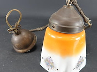 Antieke engelse art deco hanglamp - afbeelding 1 van  5