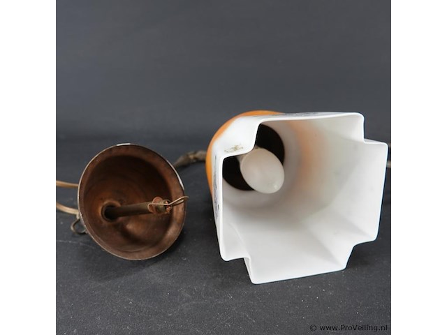 Antieke engelse art deco hanglamp - afbeelding 4 van  5