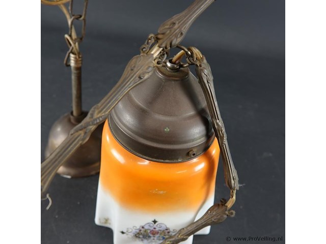 Antieke engelse art deco hanglamp - afbeelding 5 van  5