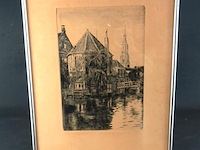 Antieke ets delft - afbeelding 1 van  5