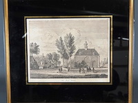 Antieke ets dorp wamel - afbeelding 1 van  5