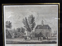 Antieke ets dorp wamel - afbeelding 2 van  5