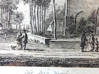 Antieke ets dorp wamel - afbeelding 3 van  5