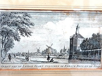 Antieke ets haarlem - afbeelding 2 van  5